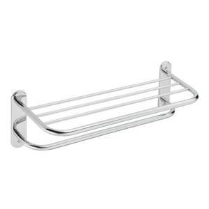 lot 5269 image: Moen Hotel Motel Polished Stainless 1-Tier Stainless Steel Wall Mount Bathroom Shelf (24-in X 8.5-in X 6.25-in)