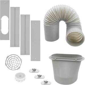 lot 5272 image: Portable Air Conditioner Window Vent Kit with 5.9 Inch Diameter 59 Inch Length Exhaust Hose Adjustable Window Seal for Horizontal&Vertical