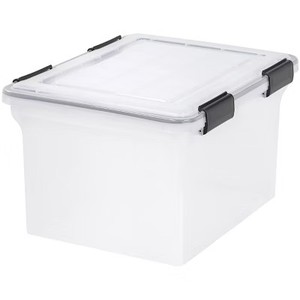 lot 5290 image: IRIS Letter and Legal Size WeatherPro  File Box, Clear
