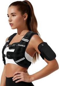 lot 5294 image: Weighted Vest for Woman Man 25lb Weighted Vest for Walking, Strength Training Weight Vest with Adjustable Buckle Detachable Phone Pouch for Running Workout