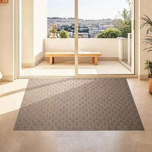 lot 7117 image: Mibao Front Door Mat Outside Entrance, 31 x 48, Heavy Duty Welcome Mat, Stain and Fade Resistant, Dirt Trapper Doormat, Super Absorbent Indoor Outdoor Entryway Mat with Non-Slip Backing, Beige