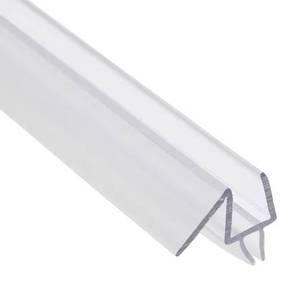 lot 7121 image: Prime-Line Frameless Shower Door Bottom Seal, 38 in. x 36 in., Vinyl, Clear