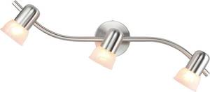 lot 7145 image: XiNBEi Lighting 3 Light Curved Track Lighting Brushed Nickel for Kitchen