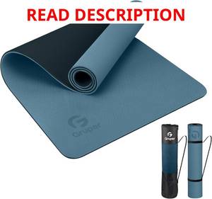 lot 7165 image: Gruper Yoga Mat Non Slip, Eco Friendly Exercise Mat with Carrying Strap Carrying bag not included