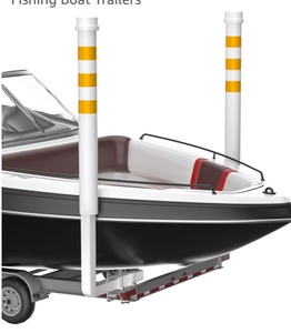 lot 7169 image: Josmimic Boat Trailer Guide Accessories Adjustable Trailer Poles with Reflective PVC Covers, Heavy-Duty 201 Stainless Steel Frame, Easy Installation for Pontoon, Ski, and Fishing Boat Trailers