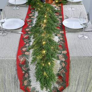 lot 7171 image: Norfolk Pine Garlands with Light,(6,2 FT) Tree Garland Christmas Decor