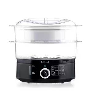 lot 7177 image: 1.25 Qt. Black Food Steamer and Rice Cooker