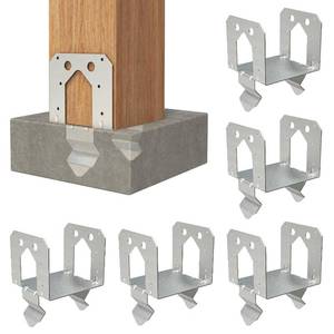 lot 7179 image: 6PCS 6x6 Post Base Anchor for Concrete, Supports Deck Fence Pergola