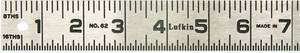 lot 8017 image: Crescent Lufkin 1-14 x 3 Steel Rule - 623FTN , Black