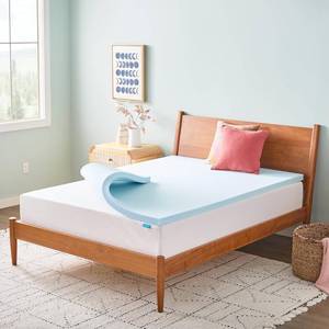 lot 8026 image: Linenspa 2 Inch Gel Memory Foam Mattress Topper, Plush, Cooling, Queen Size