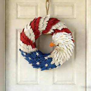 lot 8053 image: Anniversary Eagle Wreath for Door