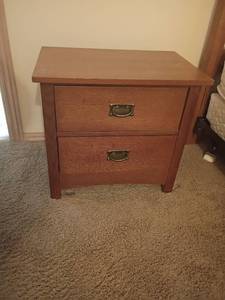 lot 924 image: Small Side Table with 2 Drawers.  23 x 24 x 16.  Matches lot 925.
