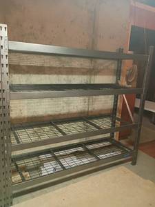 lot 944 image: Another Set of Industrial Shelves.   Located in basement.  72 x 77 x 24