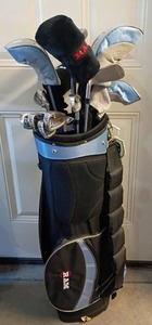 lot 956 image: Ram Golf Clubs. Axial, Low Profile and Fairway 420.  Wilth Bag. Right handed