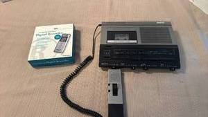 lot 1013 image: Sanyo Micro Cassette Recorder TRC-5200 with Digital Recorder DR-97