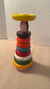 lot 1016 image: vintage wooden stacking toy