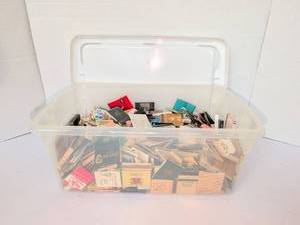 lot 1136 image: Large Lot Matchbook Collection in Storage Container