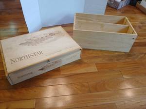 lot 1202 image: Northstar 2003 Merlot Walla Walla Valley Wine Wood Box 4.5  21x15santa Carolina 26x13x7