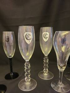 lot 1229 image: Champagne Flute Glasses Lot