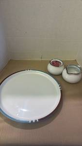lot 1247 image: Dansk mesa platter and and sugar and creamer dish