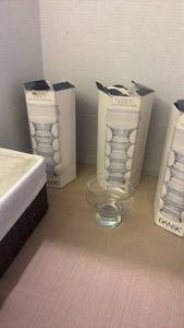 lot 1277 image: Dansk glass dessert bowls and basket