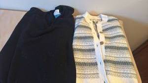lot 1347 image: Thane wool sweater size L and Haven wool button up sweater size M