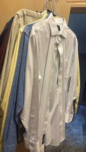 lot 1351 image: 8 long sleeve button up mens shirts size L and M