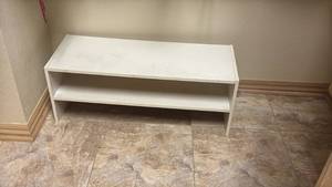 lot 1361 image: 2 tier wooden shoe rack 11x31x12