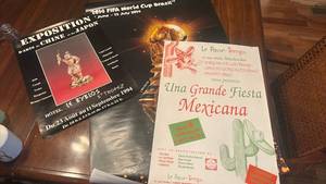 lot 1444 image: 2014 FIFA World Cup Brazil Exposition Poster and Mexican Fiesta Flyer and more