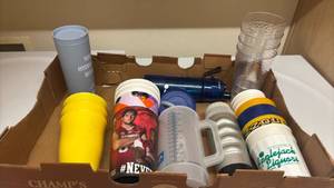 lot 1453 image: Drinkware Lot of Tumblers Cups Measuring Container