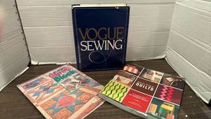 lot 2021 image: Vogue Sewing Book with Block by Block and Denyse Schmidt Quilts Books Lot