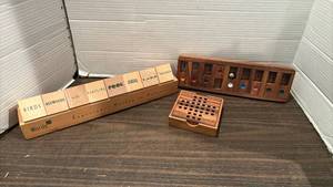 lot 2028 image: Words Experience Poetry in Nature wooden word blocks and game set