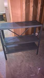 lot 2200 image: Metal shelving unit 30X42x18
