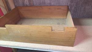 lot 2215 image: Wooden Storage drawer 9x34x22