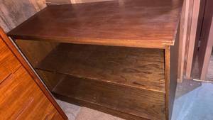 lot 2218 image: Wood Bookcase with Two Open Shelves 30x42x18