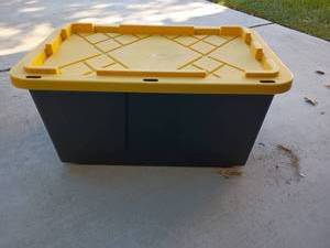 lot 3015 image: Black and Yellow Storage Tote