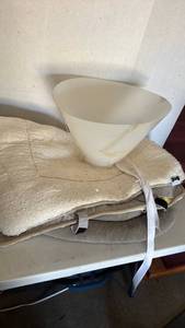 lot 3105 image: Dog beds and cone