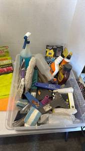lot 3109 image: Car Care and Detailing Supplies Lot with Tools, Wipes, and Cleaning Products
