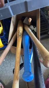 lot 3128 image: Wooden and plastic baseball bats and more
