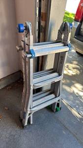 lot 3140 image: Werner 13 ft Aluminum Articulating Ladder