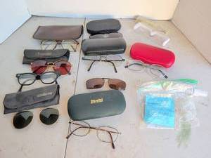 lot 3207 image: Lot of Eyeglasses and Sunglasses with Cases
