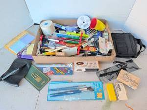 lot 3328 image: Mixed Lot Office Art Supplies Pens Markers Tape Brushes Stationery