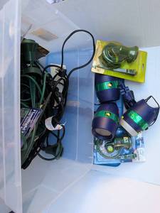 lot 3337 image: Holiday lights, Extension cords and Power Strips