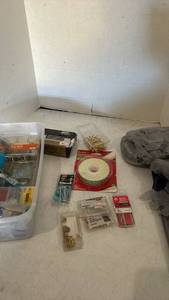lot 3436 image: Hardware Fasteners & Supplies Lot Screws, Nails, Tape, Wire and more