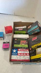 lot 3440 image: Lot of Fasteners Nails Staples Tacks Grip-Rite Sterling Assorted
