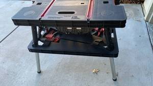 lot 3519 image: Keter Folding Workbench with Storage
