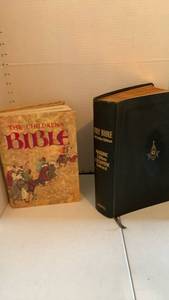 lot 3552 image: Holy Bible Red Letter Edition Masonic and The Children��s Bible
