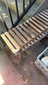lot 4119 image: Wooden foldable plant stands