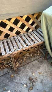 lot 4120 image: Wooden foldable plant stand