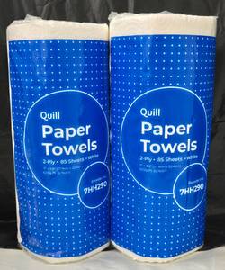 lot 1029 image: (2)-Quill Brand Kitchen Paper Towels, 2-Ply, 85 SheetsRoll (7HH290)